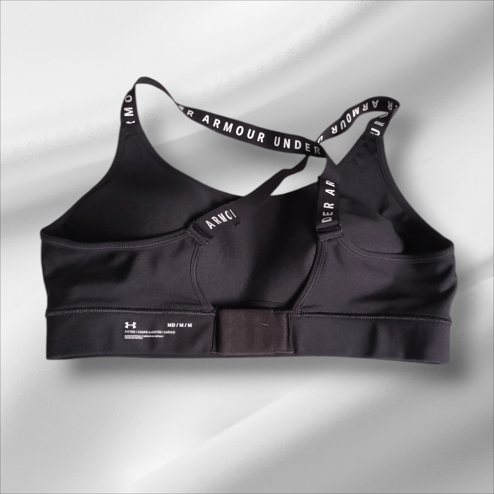 Under Armour Black Cross-Strap Low-Impact Sports Bra - Picture 5 of 7